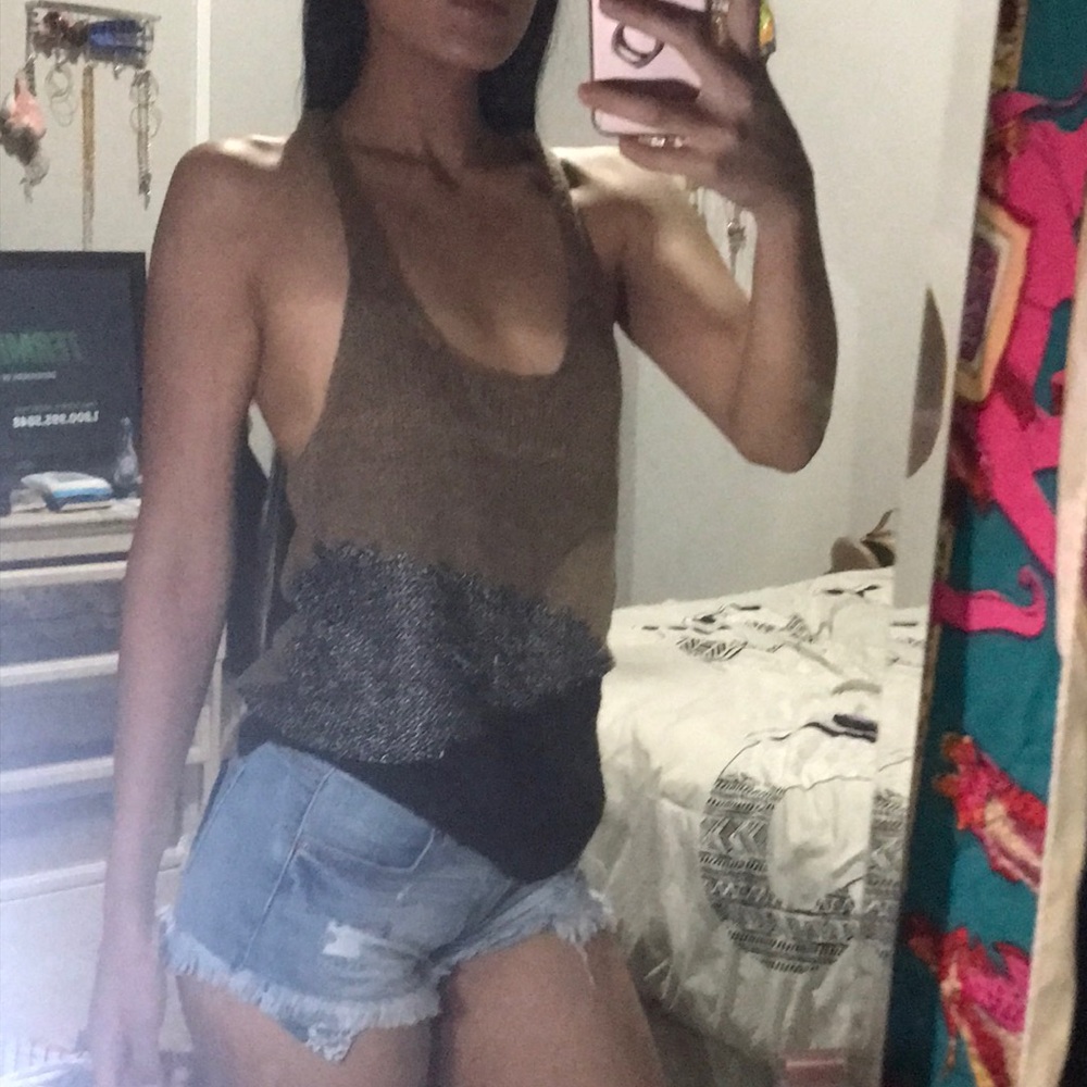 Knitted racerback tank